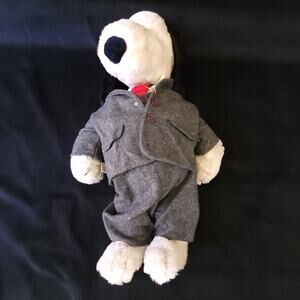 Vintage Snoopy Peanuts Plush Toy 1968 20” Tall W/ Business Suit Tie & Chain Rare